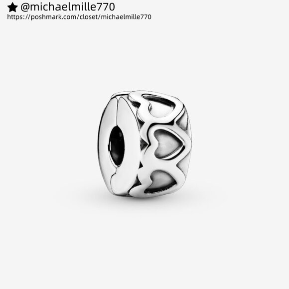 Pandora Band of Hearts Clip Charm - Picture 1 of 6